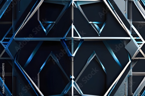Star of David abstract blue vector background. Stylish vector pattern with a Six-pointed star. Generative AI 