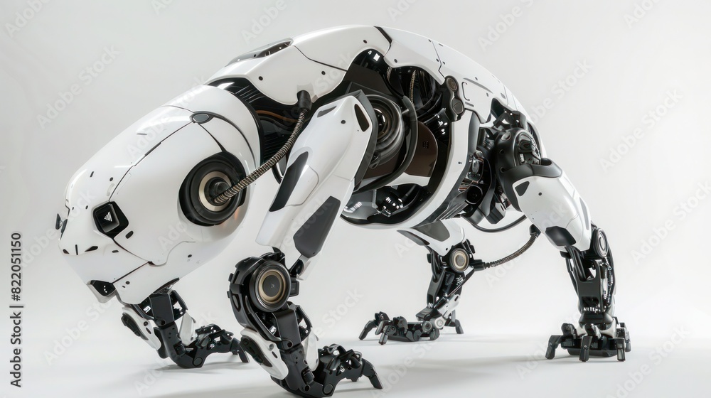 robot dog white background wide robot dog white background wide