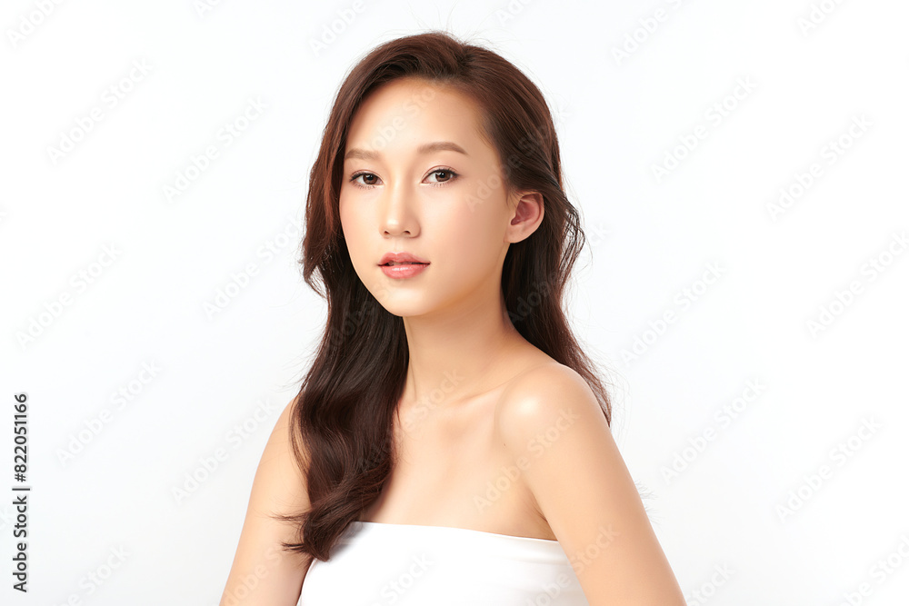 Beautiful young asian woman with clean fresh skin on white background, Face care, Facial treatment, Cosmetology, beauty and spa, Asian women portrait. Beautiful young asian woman with clean fresh skin on white background, Face care, Facial treatment, Cosmetology, beauty and spa, Asian women portrait.