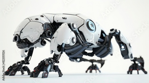 robot dog white background wide