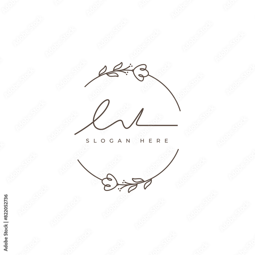 signature initials branding minimal logo design graphic vector