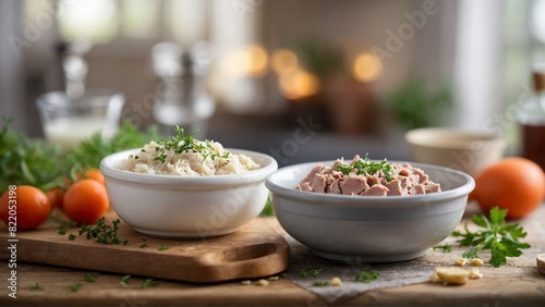 Rillettes - Potted meat spread, often made with pork. classic French foods, French cuisine during the Christmas season is rich and diverse, filled with traditional dishes and delightful treats. 