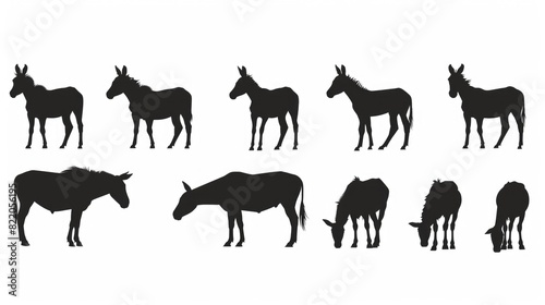 A group of horses standing next to each other. Suitable for various projects