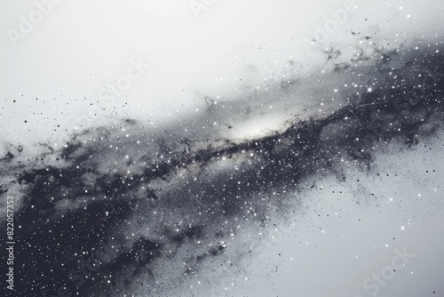 Realistic photograph of a complete Dark matter,solid stark white background, focused lighting photo