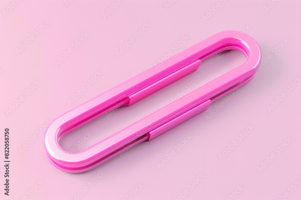 Pink paper clips on a pink surface. Suitable for office supplies concept Pink paper clips on a pink surface. Suitable for office supplies concept
