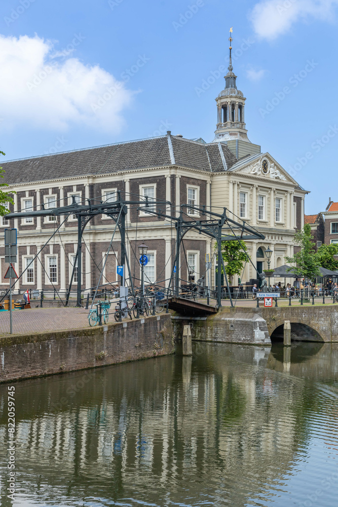 Old library and drawbridge Schiedam