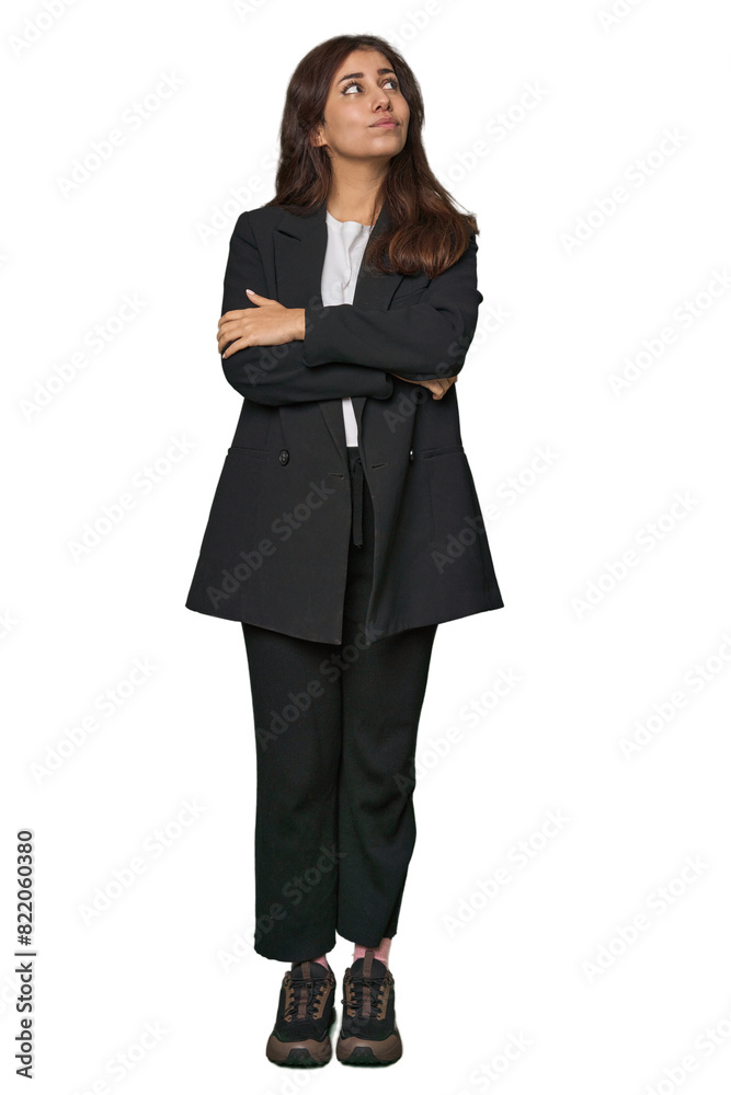Middle Eastern in business attire dreaming of achieving goals and purposes Middle Eastern in business attire dreaming of achieving goals and purposes