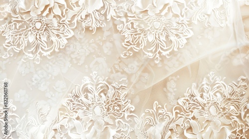 Delicate lace pattern background with intricate lacework and a feminine touch, ideal for a romantic or vintage design theme.