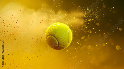 Tennis ball flying in the air © ma