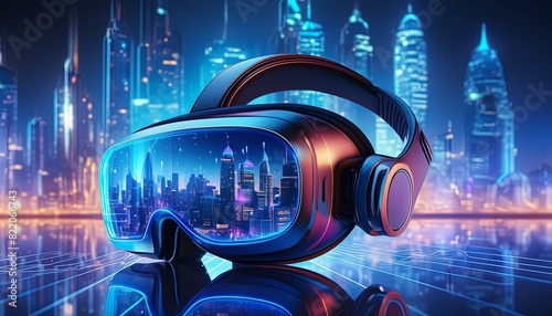 Virtual Reality VR Glass Futuristic