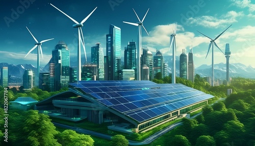 Sustainable Renewable Energy Green City Life Natural Energy Plants 