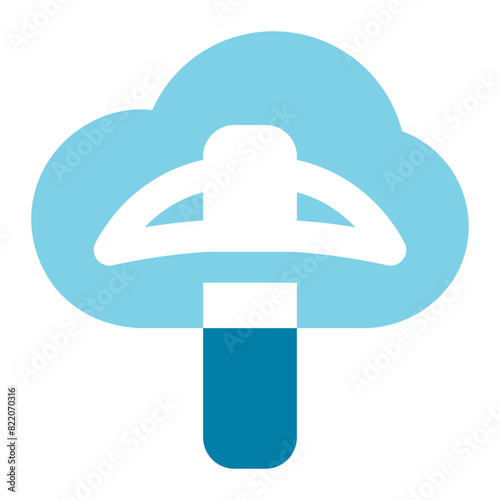 cloud mining icon for illustration