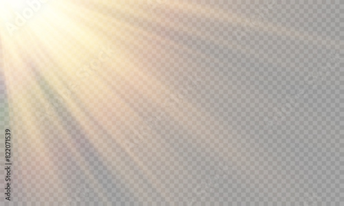 Vector transparent sunlight with special lens flare effect. png