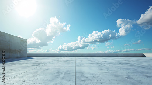 Empty floor, car advertising background
