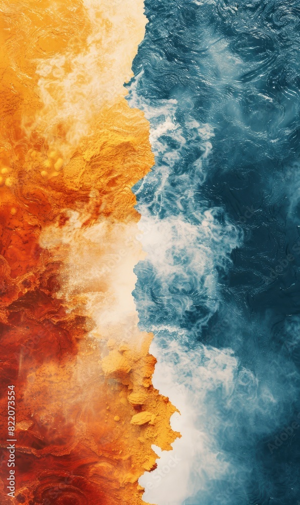 Naklejka premium Abstract Waterfall With Cascading Colors,Photorealistic HD