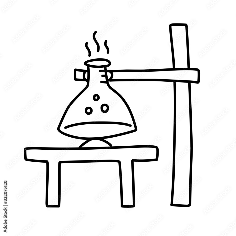 hand drawn chemistry and science icon