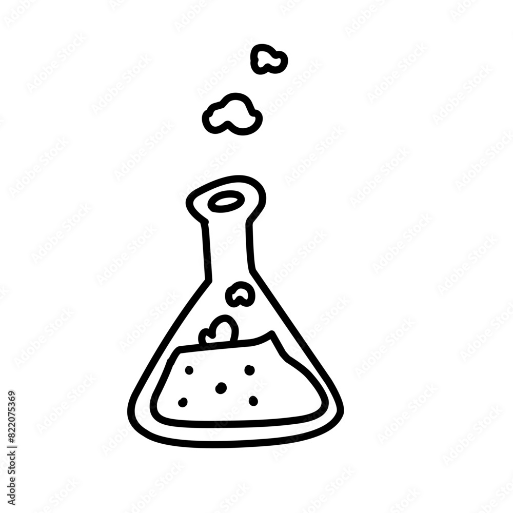 hand drawn chemistry and science icon