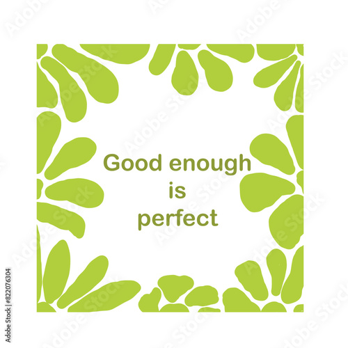 Poster card groovy vibrant Good is enough