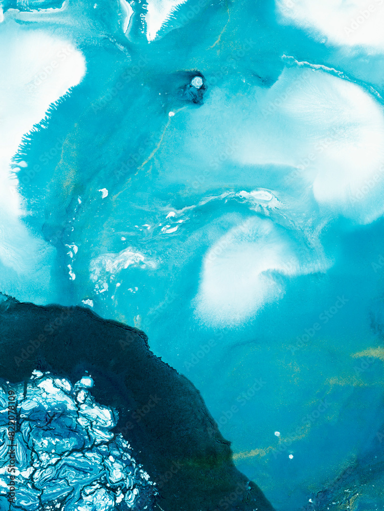 Fototapeta premium Abstract fantastic creative painting. Hand-drawn, impressionism style, color texture, brush strokes of paint