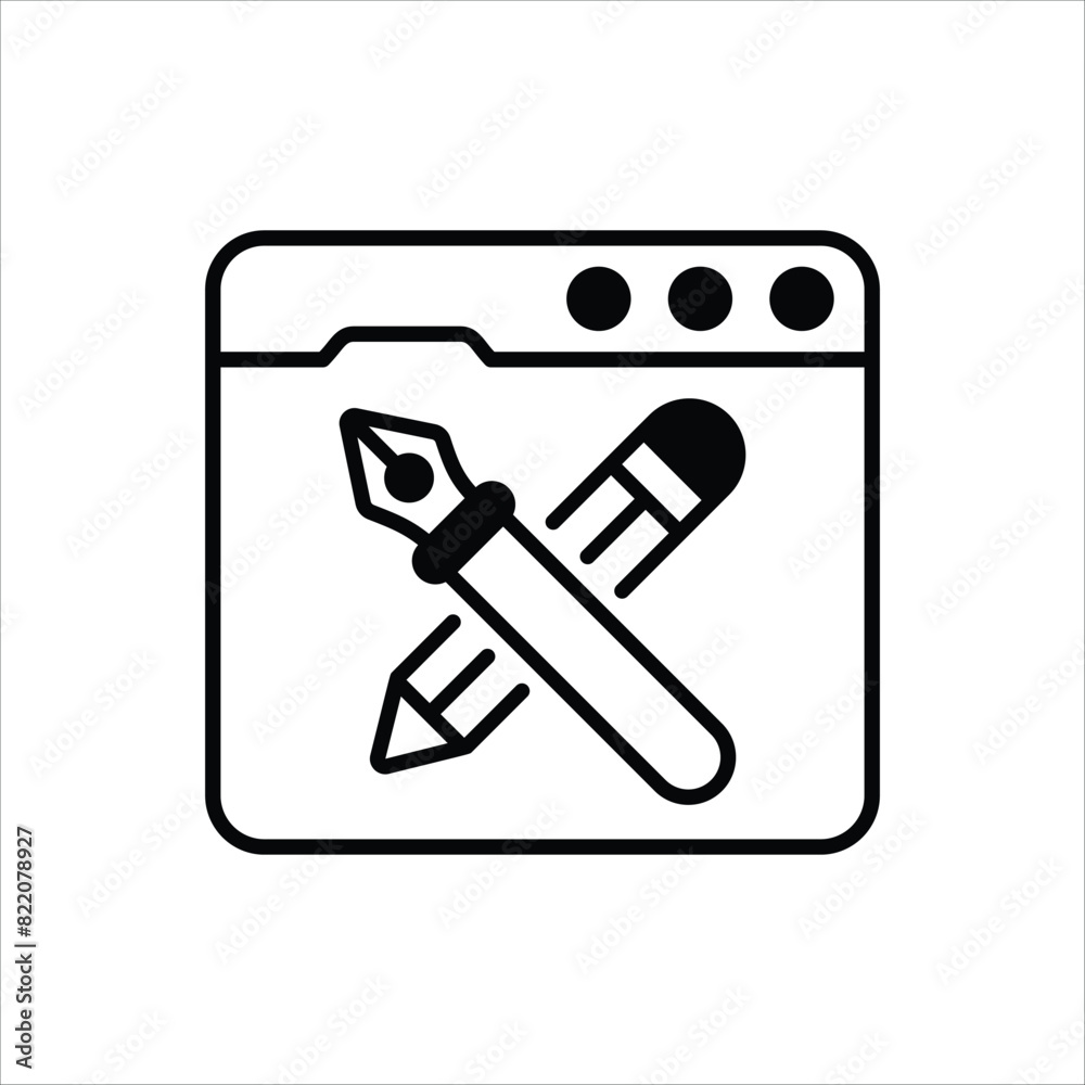 Web Design Icon editable stock vector icon Web Design Icon editable stock vector icon