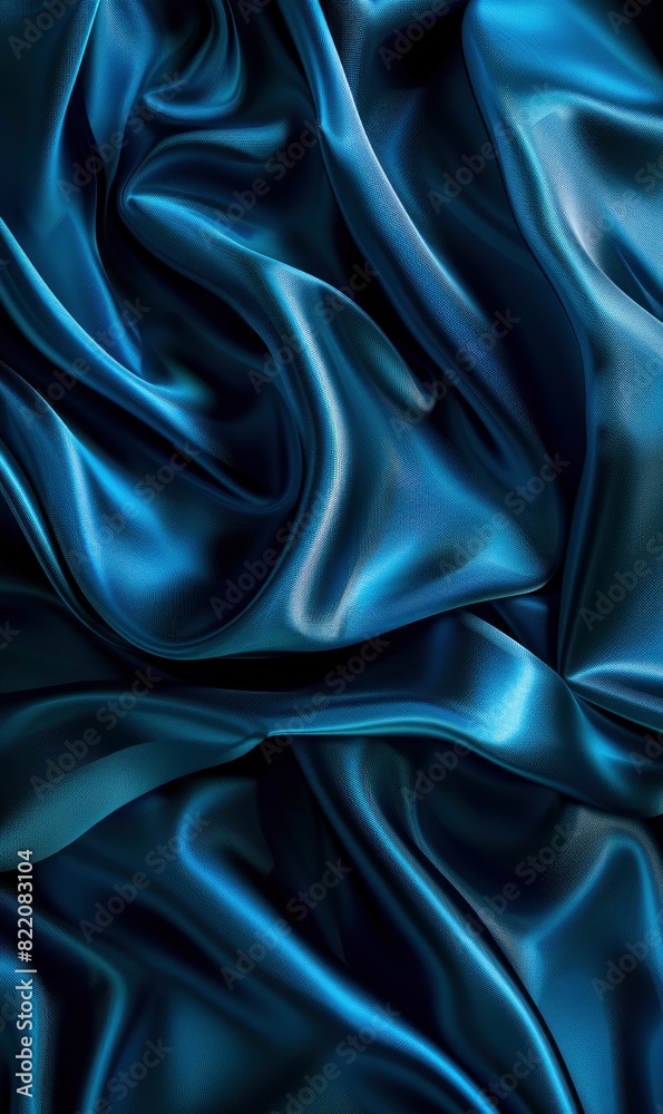 Blue Abstract Flowing Fabric,Photorealistic HD Blue Abstract Flowing Fabric,Photorealistic HD