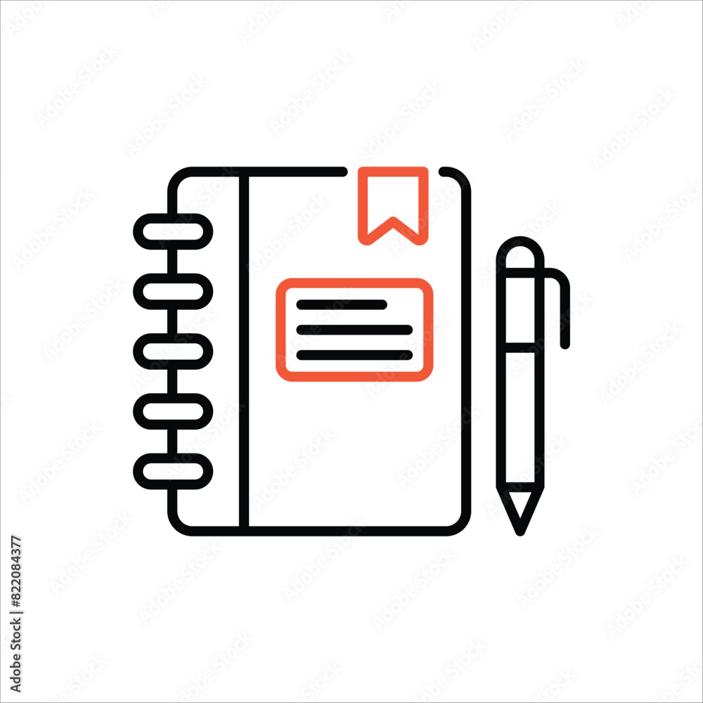Diary Icon editable stock vector icon