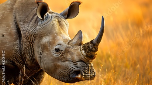 Rhinoceros on the grassland