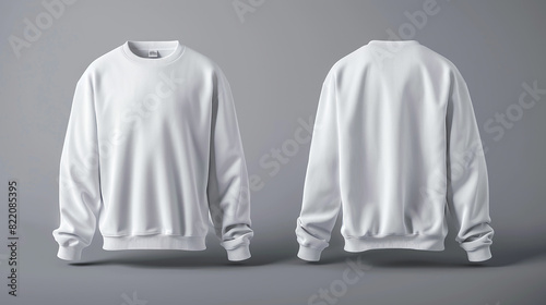 White sweater, clear front and back, studio, high-definition.