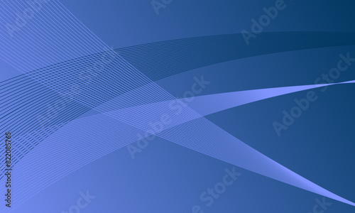 blue lines wave curves on gradient abstract background