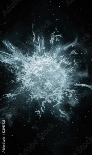 Blue Abstract Galaxy Formation,Photorealistic HD