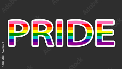 Happy Pride Month LGBT Gilbert Rainbow Pride Flag Word Background