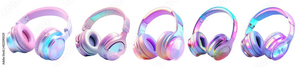 3D iridescent material shape png on transparent background 3D iridescent material shape png on transparent background