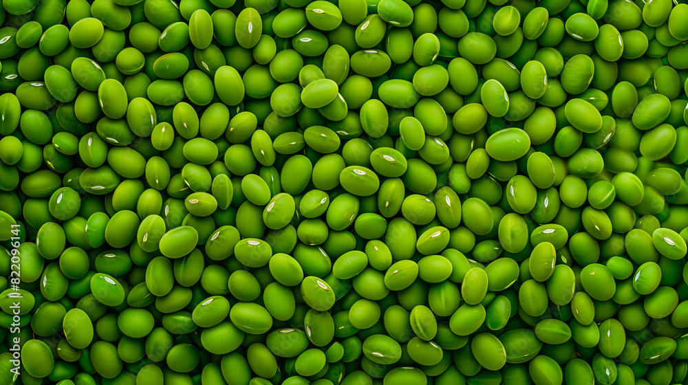 Full frame background concept with pile of fresh green soybean seeds, abundant soybean harvest. Full frame background concept with pile of fresh green soybean seeds, abundant soybean harvest.