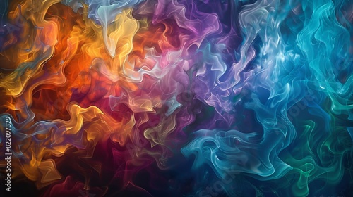 Abstract colorful smoke design for digital and web background
