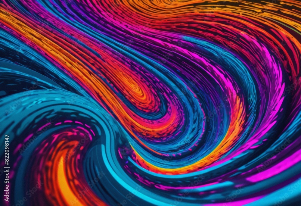 Obraz premium Grainy abstract background with waves and spirals