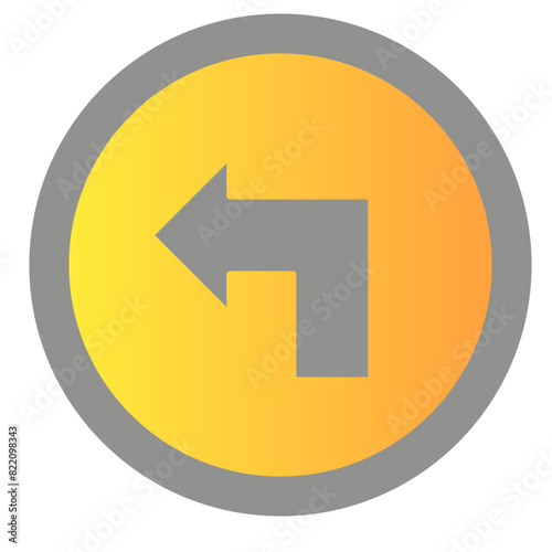 Free Download turn left arrow icon vector design  - GFXLoad