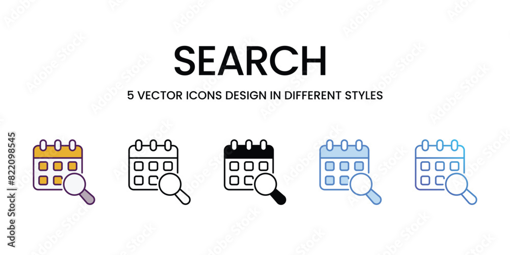 Search Icons different style vector stock illustration Search Icons different style vector stock illustration