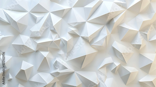 White low poly background texture.