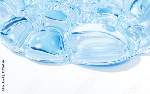 Inflating soft bubbles background, 3d rendering. © Vink Fan