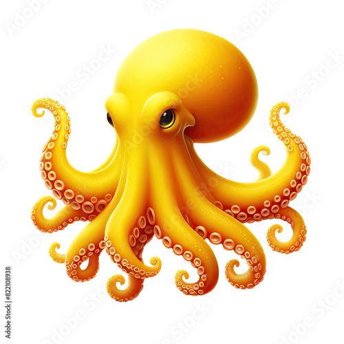 octopus isolated on transparent background Generative AI
