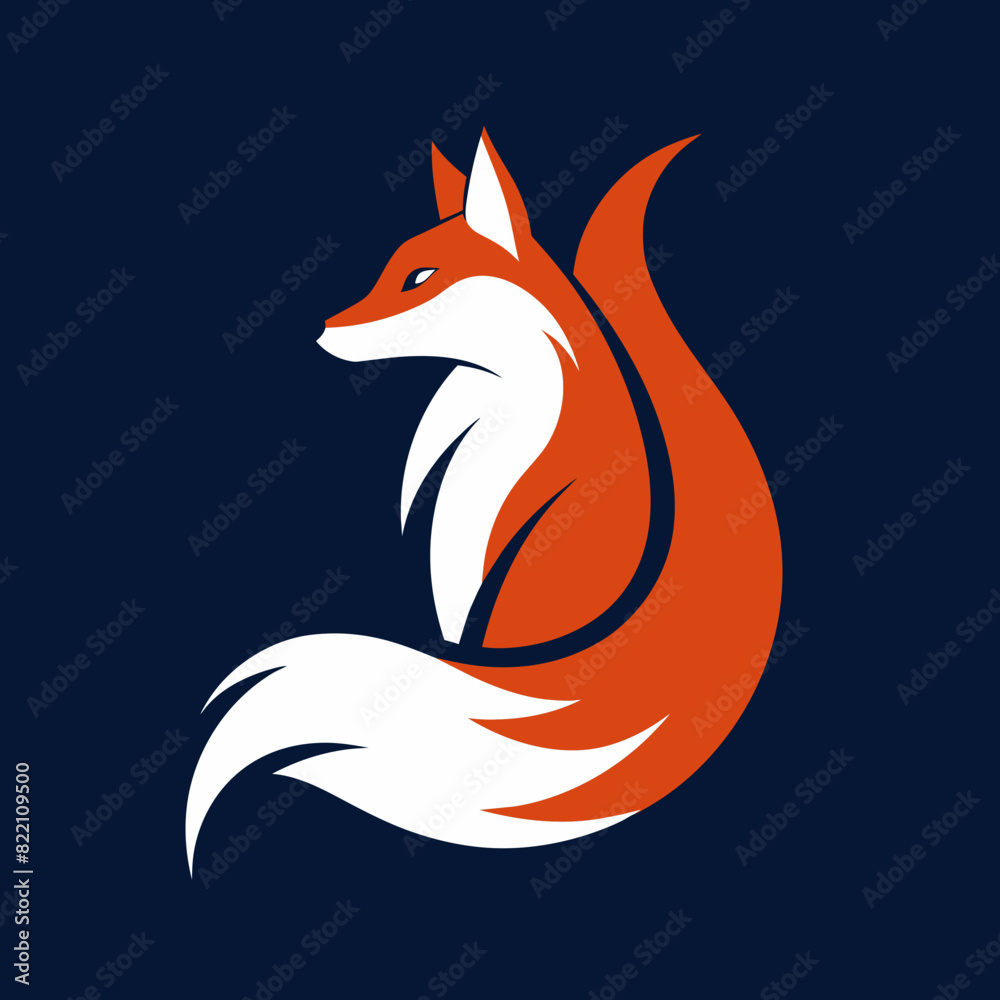 Obraz premium red fox illustration