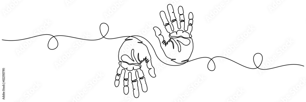 Fototapeta premium palms and fingers