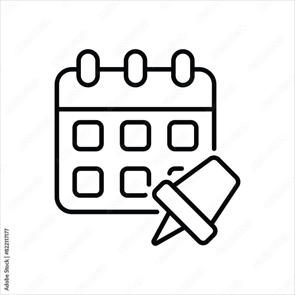 Deadline Icon editable stock vector icon Deadline Icon editable stock vector icon