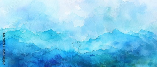 textured watercolor landscape that mimics the soothing ebb and flow of a serene ocean