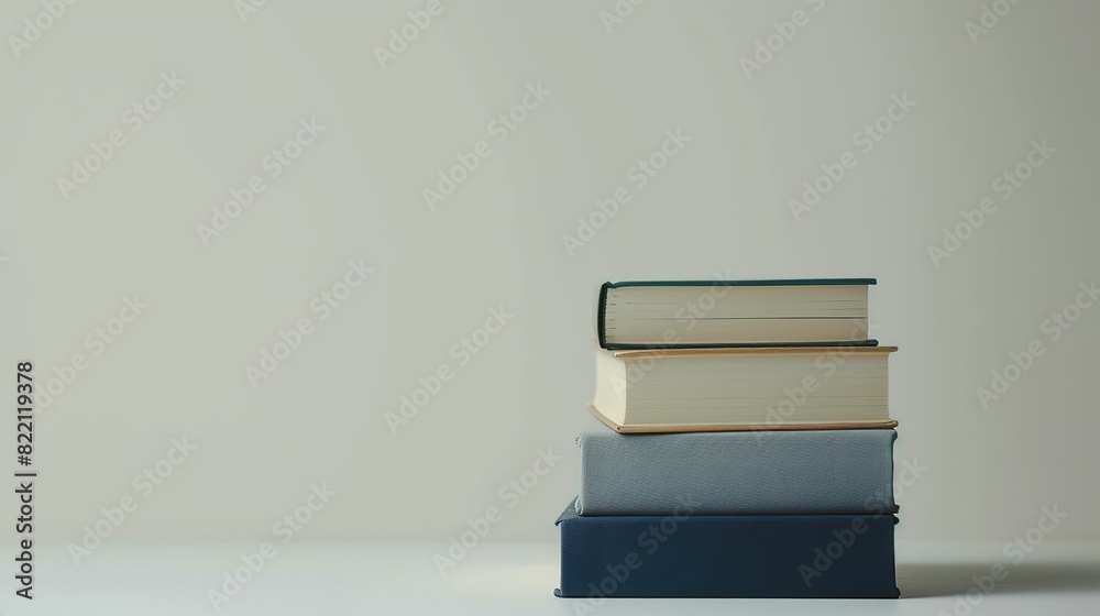 Fototapeta premium A single vertical four books pile UHd wallpaper