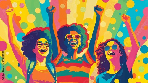 Celebrating Diversity: Vibrant LGBT Pride Illustration