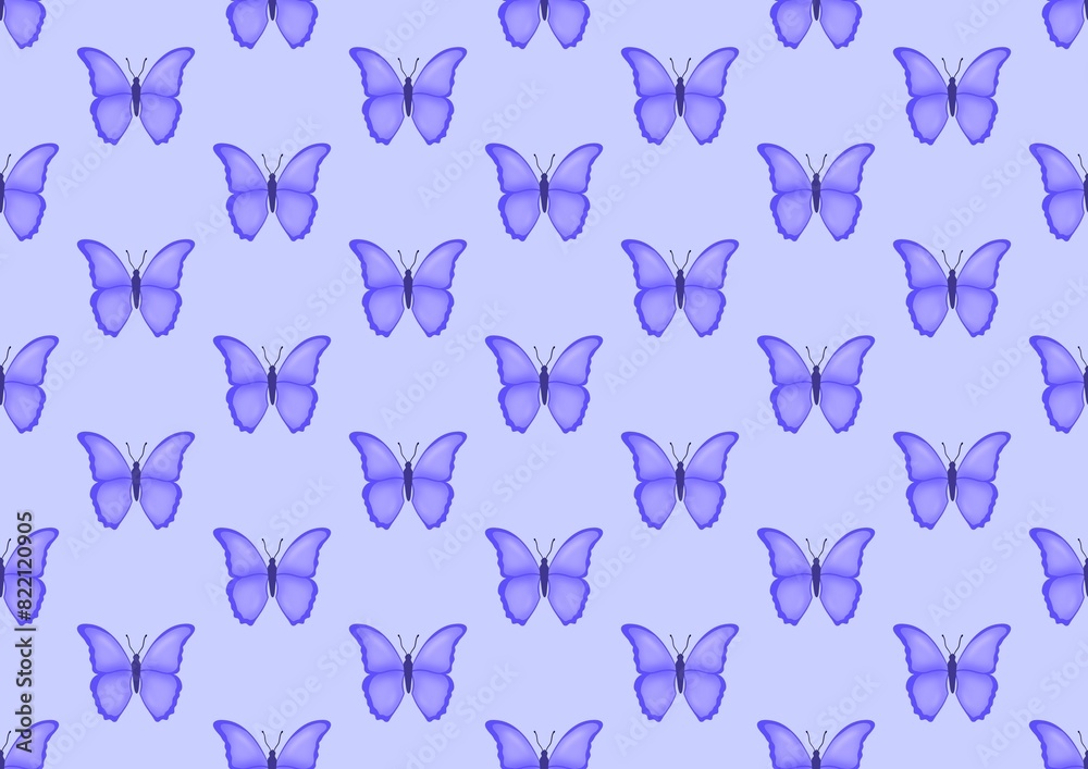 Obraz premium Butterfly. Pattern with butterflies. Purple-blue butterfly. Nature. Summer season