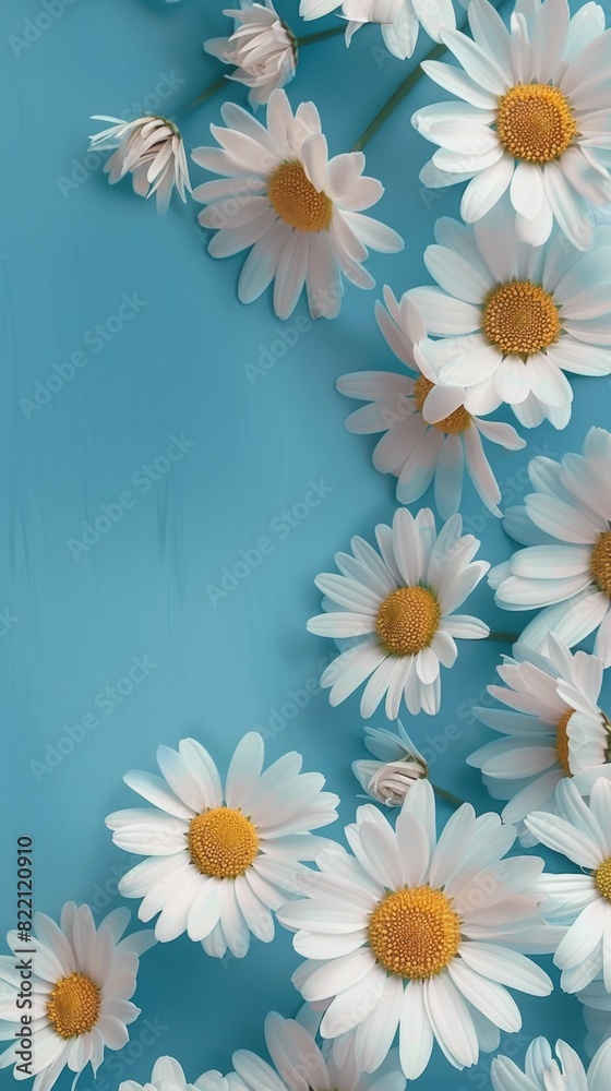 Obraz premium Chamomile flower decoration spring blossom for wallpaper, backdrop and background
