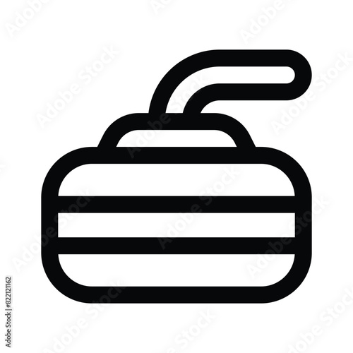 Curling game vector design isolated on white background