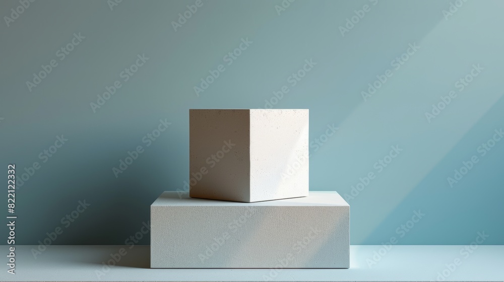 A minimalist composition with a single block on a plain background. A minimalist composition with a single block on a plain background.
